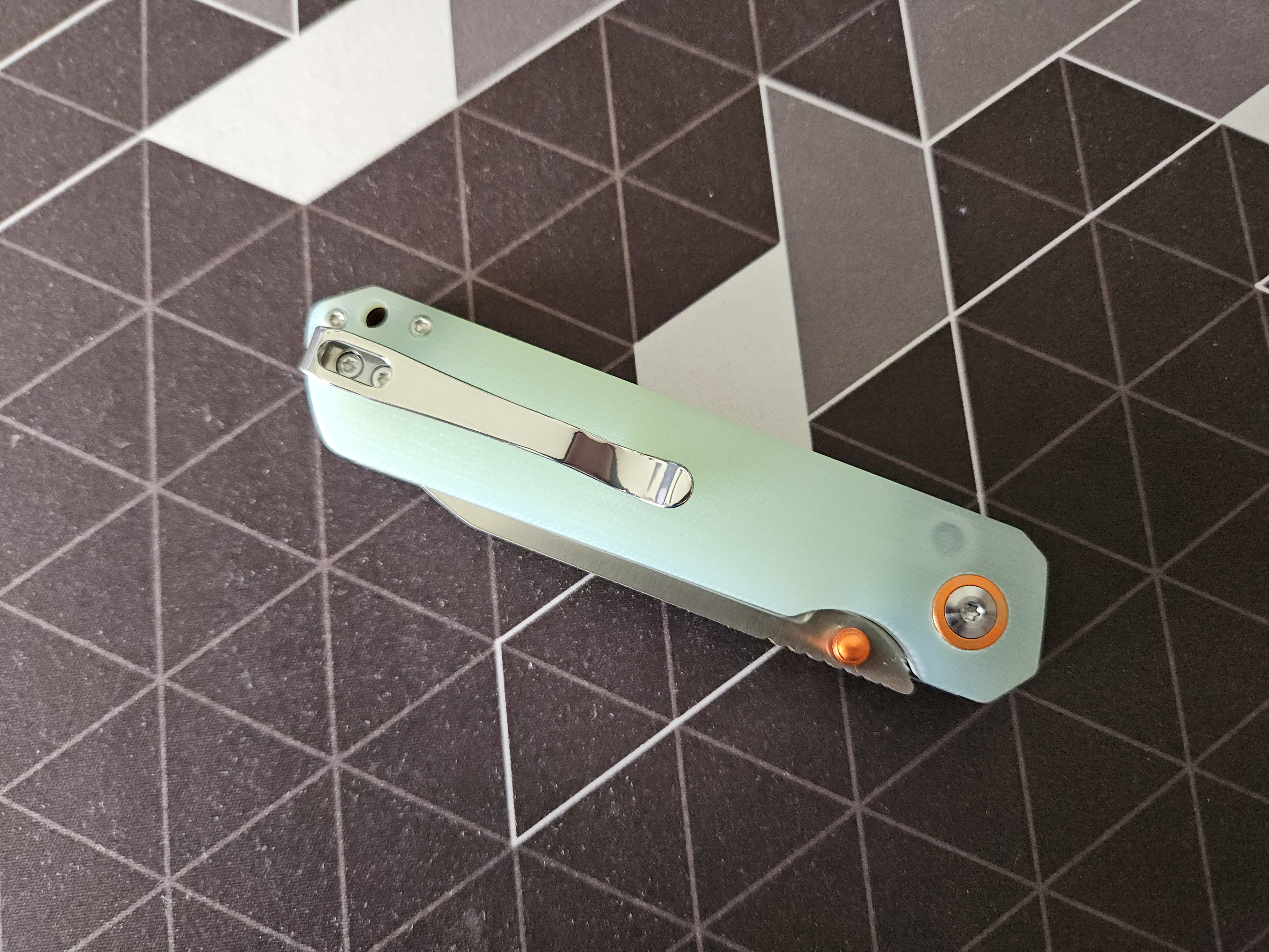 CHAMELEON Damascus Aluminum | Slip Joint Pocket Knife
